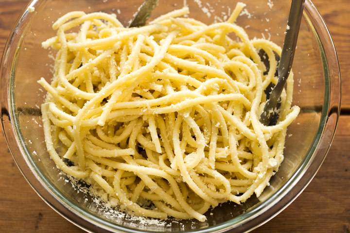 Cooked pasta for pastitsio