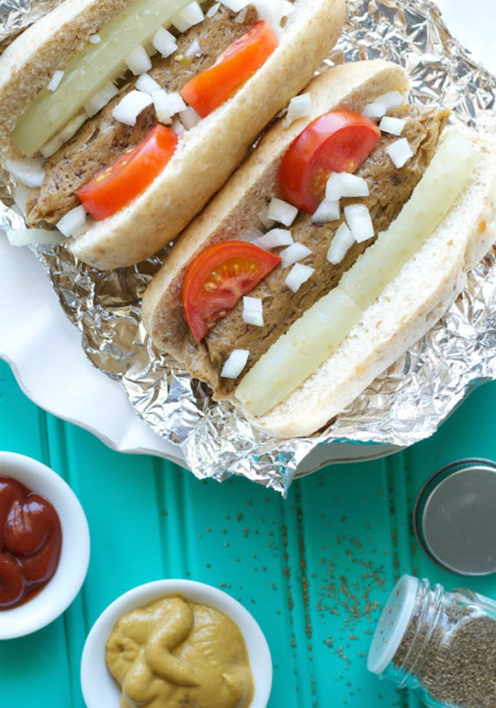 Instead of traditional hot dogs, make these Seitan Hot Dogs