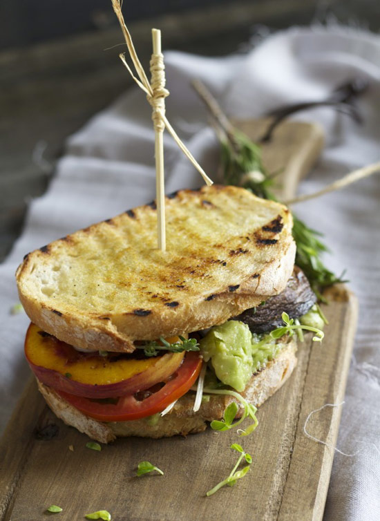 Or this Grilled Portobello Peach Sandwich