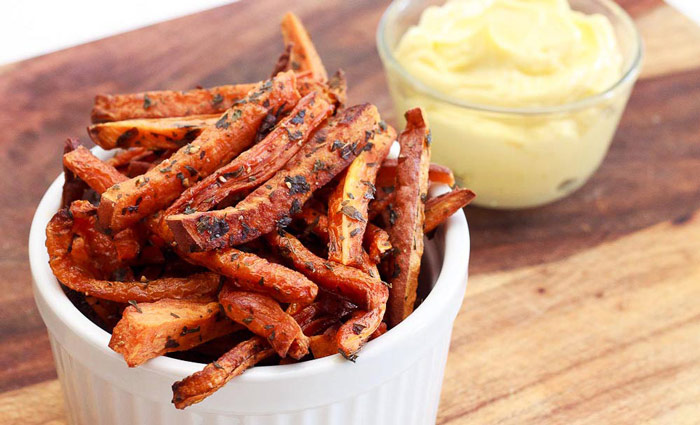 Oven Baked Carrot and Sweet Potato Fries