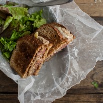 Brown Rice, Oat, and Nut Vegetarian Patty Melt