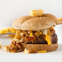 Chili Cheese Tot Burger