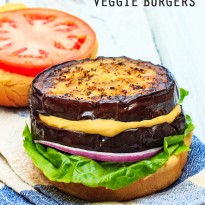 Eggplant Hummus Veggie Burgers