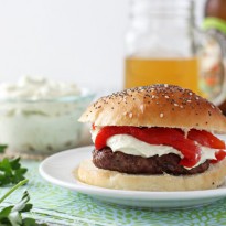 Mediterranean Burgers with Whipped Feta