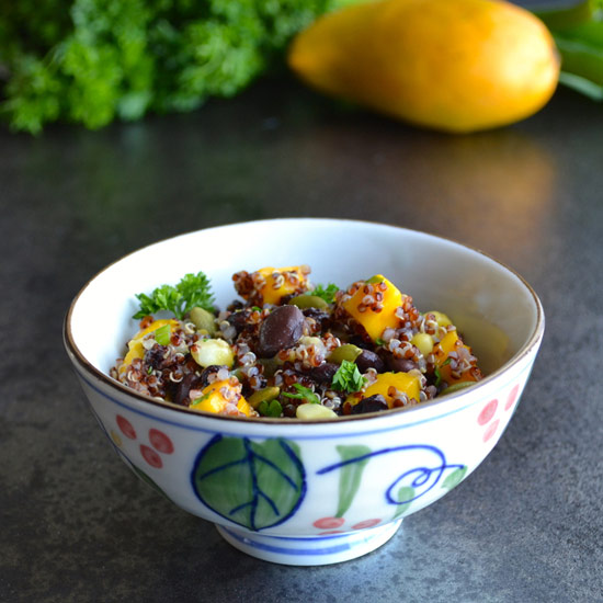 Red Quinoa and Mango Salad