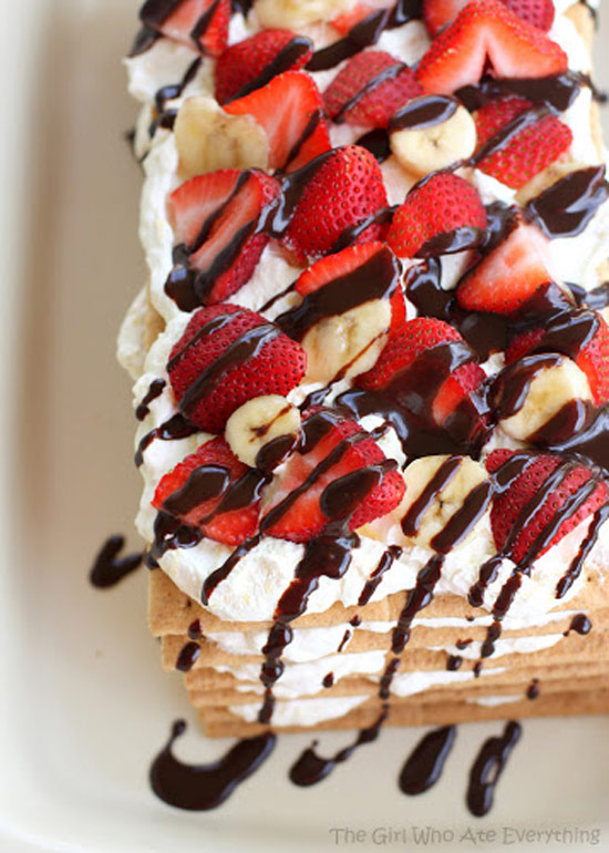 Banana Split Icebox Cake