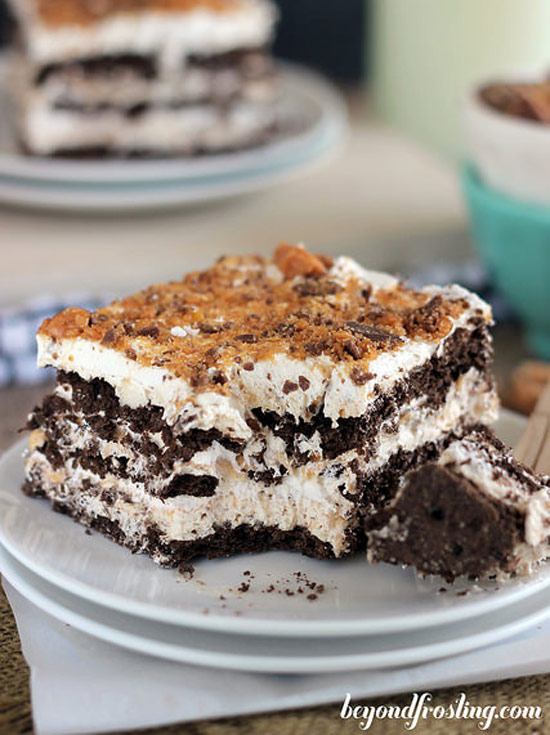 Butterfinger Icebox Cake