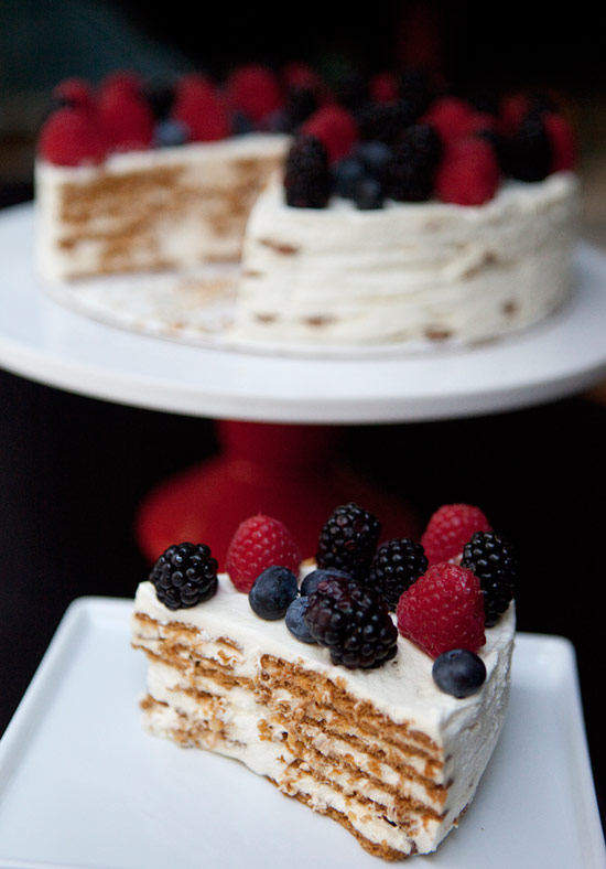 Almond Berry Icebox Cake