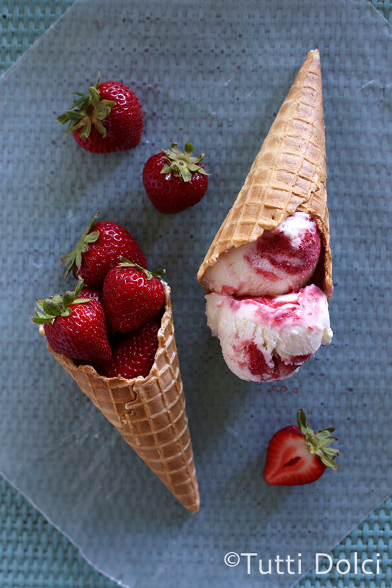 Strawberries & Cream Ice Cream