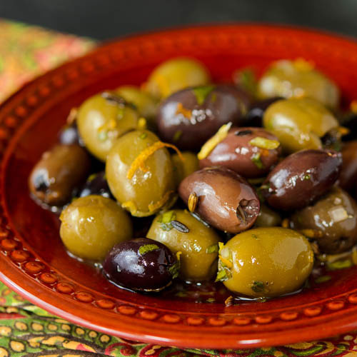 Herb and Citrus Marinated Olives
