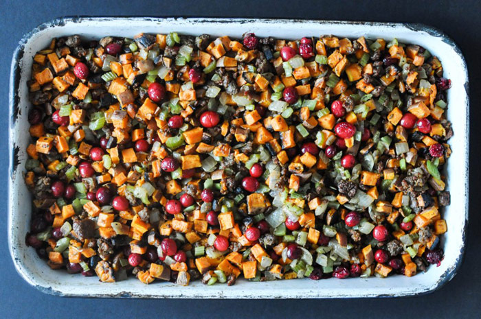 Paleo Sweet Potato Cranberry Stuffing