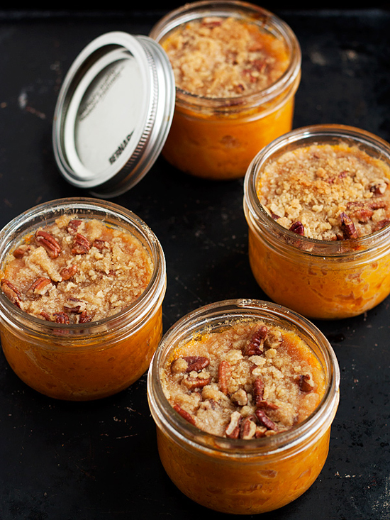 Roasted Butternut Squash Casserole with a Sweet and Crunchy Pecan Topping