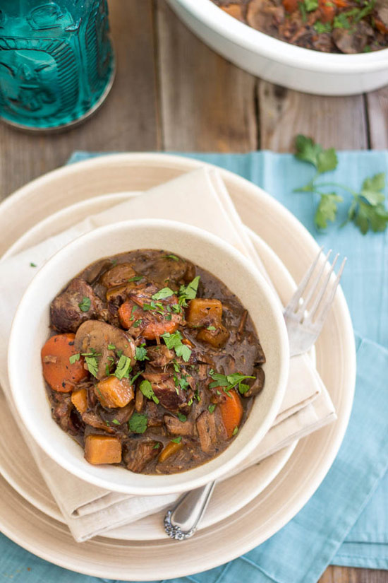 Slow Cooker Squeaky Clean Beef Bourgignon