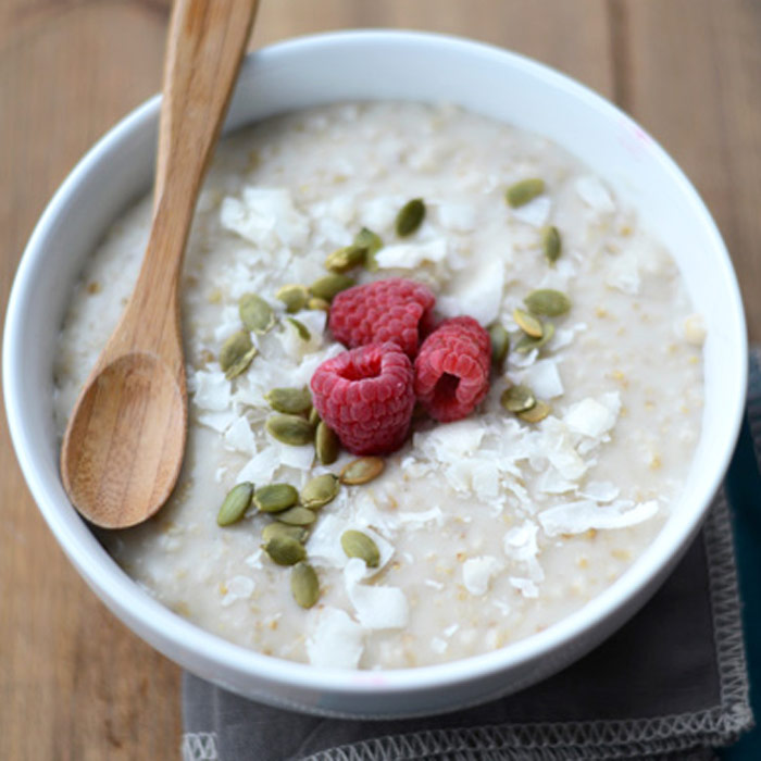 Slow Cooker Creamy Coconut Steel Cut Oats