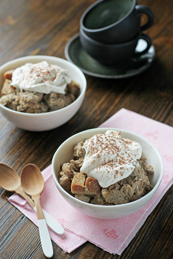 Crockpot Tiramisu Bread Pudding