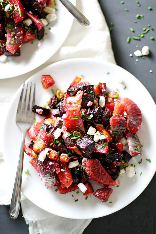 Sides: Roasted Beet and Orange Salad with Pistachios and Feta