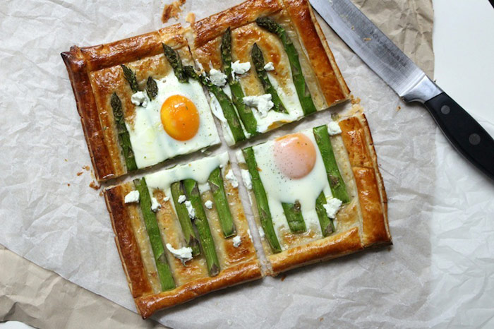 Asparagus & Egg Galette with Dill Chèvre