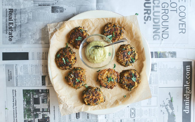 Purple Kale, Cilantro, and Spaghetti Squash Cakes plus 8 other gluten free spaghetti squash recipes